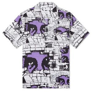 Brand New Obey Detector Woven Shirt White Multi Men’s Medium